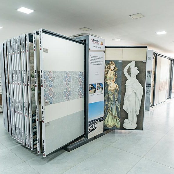 Johnson Tiles at Siddhartha Tiles and Sanitary showroom at Mudinepalli